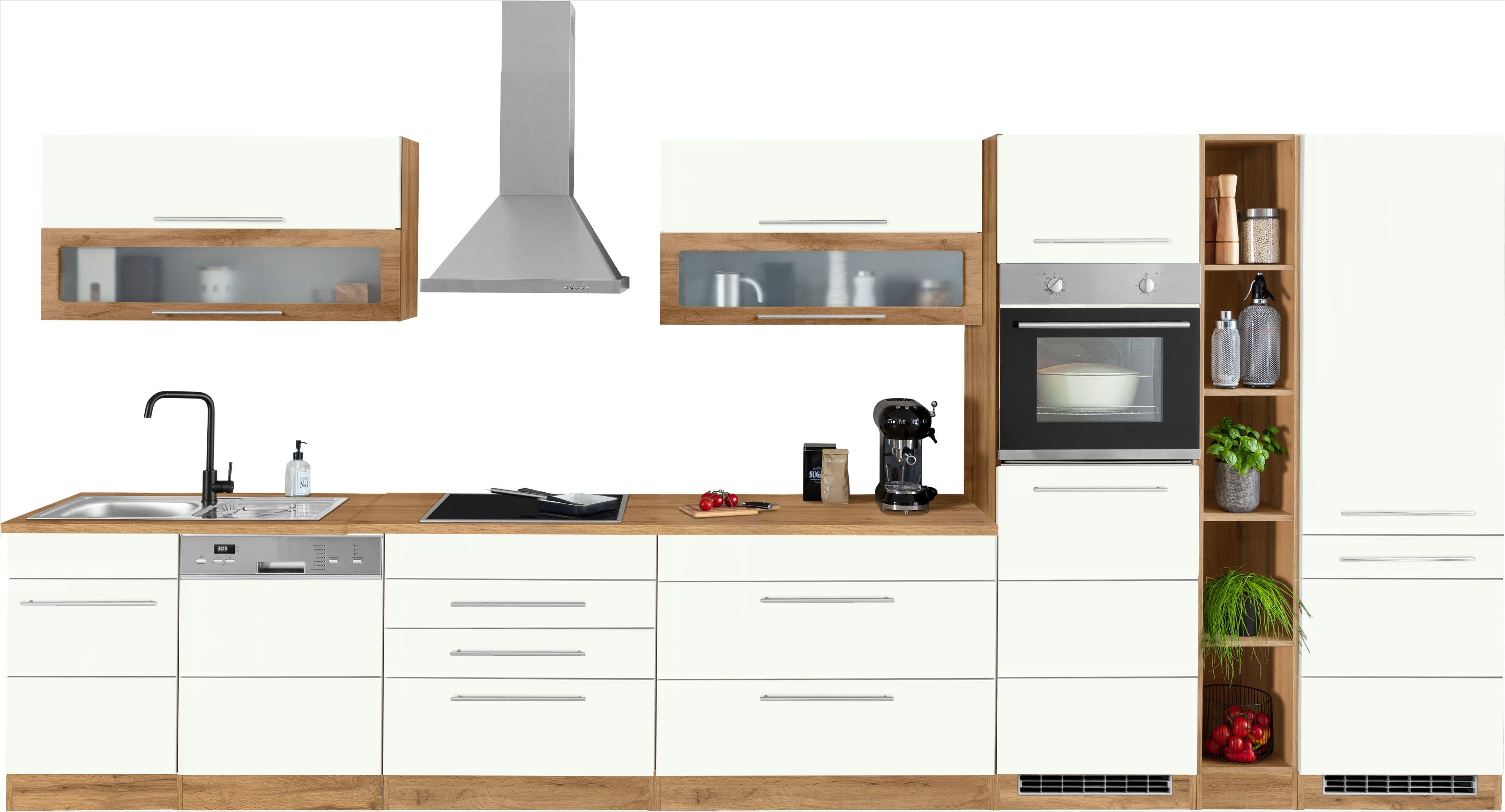 HELD MÖBEL Küchenzeile Wien, Breite 440 cm, wahlweise mit E-Geräten und Induktion
