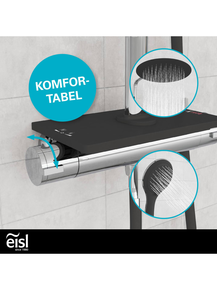 eisl since 1980 Thermostat Duschset GRANDE VITA in Chrom/Schwarz  günstig kaufen onesize