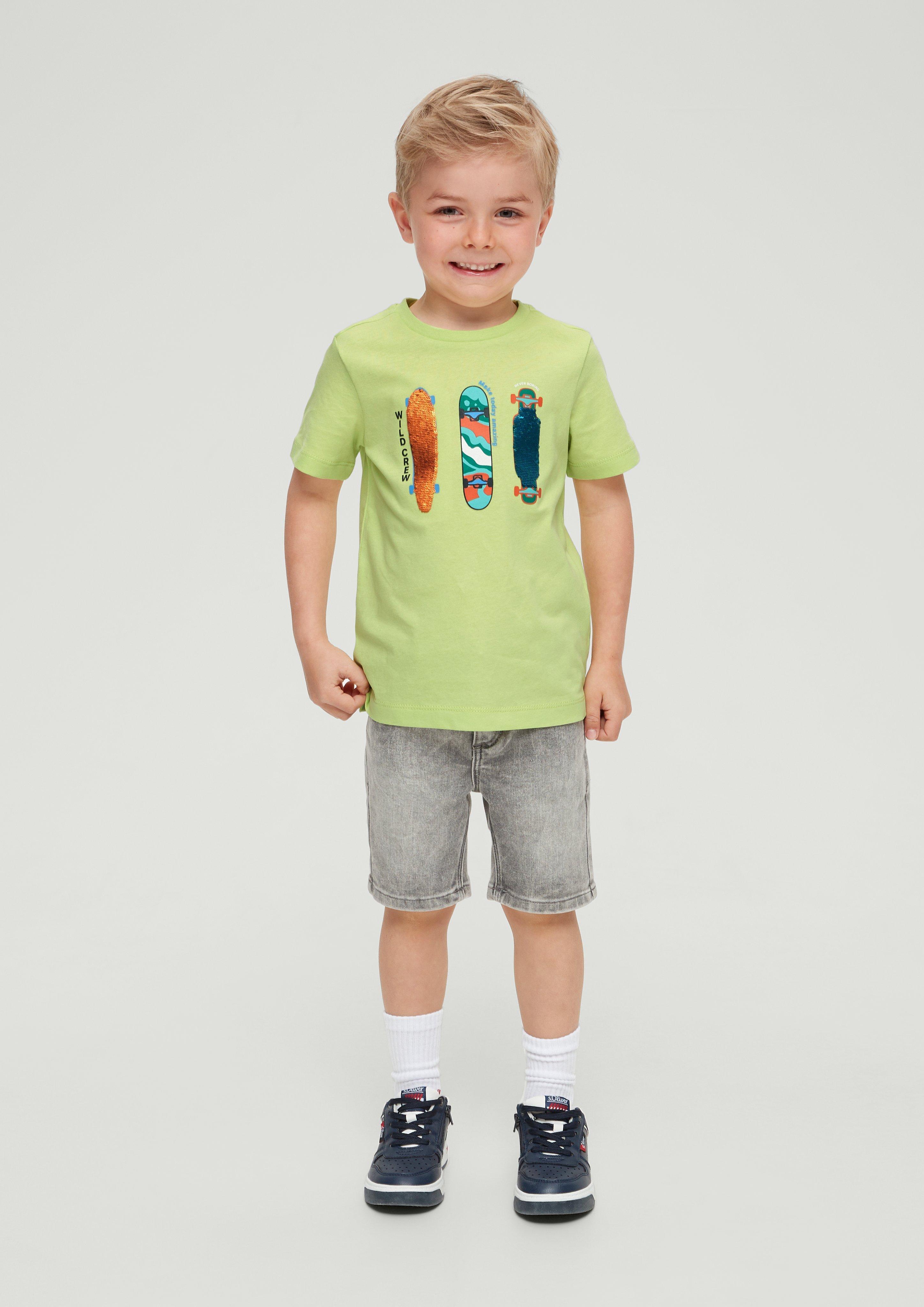 T-Shirt mit Wendepailletten  2130647-7040