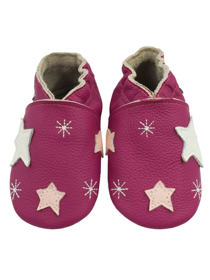Yalion Leder-Krabbelschuhe 