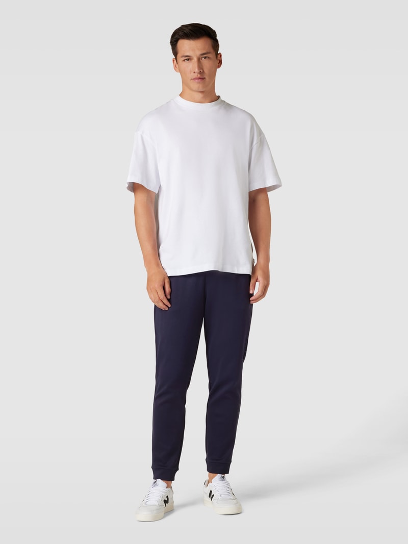 Sweatpants mit Label-Print Modell 'HADIKO' in marineblau