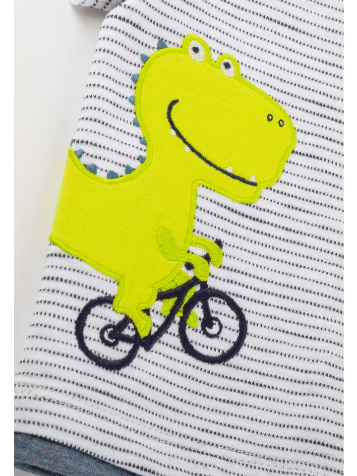 Sigikid T-Shirt Sporty Dino in Weiß/Blau günstig kaufen