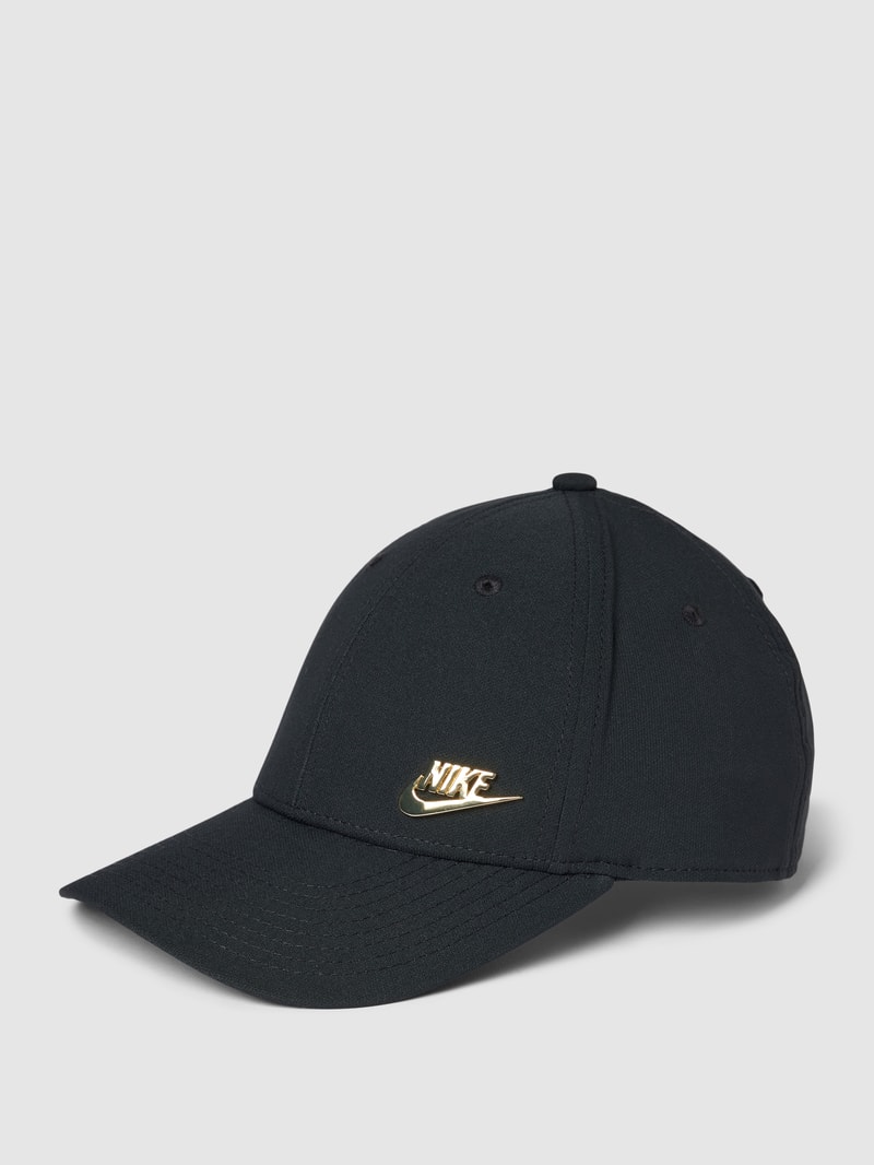 Basecap mit Label-Detail in schwarz