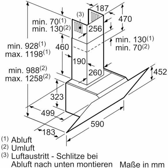 SIEMENS Kopffreihaube Serie iQ300 LC67KHM20