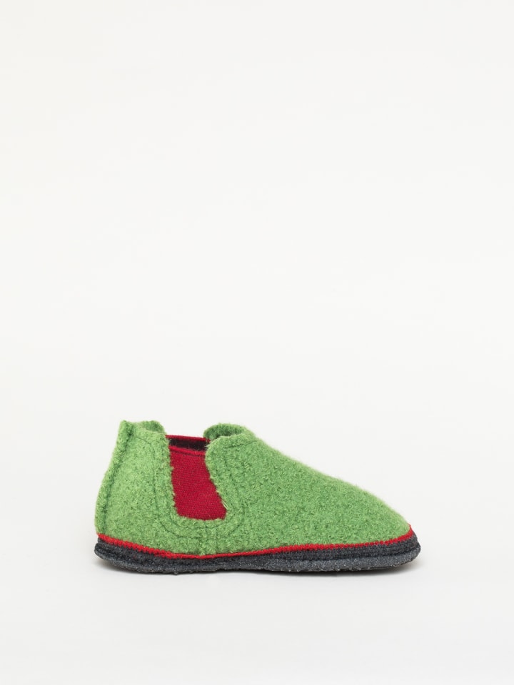 kitz-pichler Hausschuh Hütten-Chelsea in grasgrün/rot günstig kaufen
