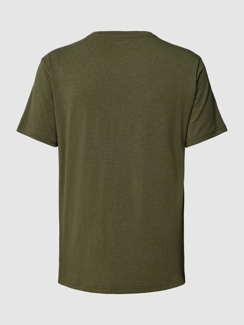 T-Shirt mit Label-Stitching im 2er-Pack in olivgrün