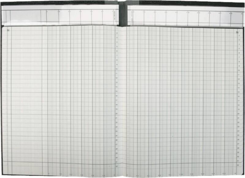 K E Spaltenbücher 8611662-7116P96KL, hellblau, 16 Spalten, DIN A4, 96 Blatt