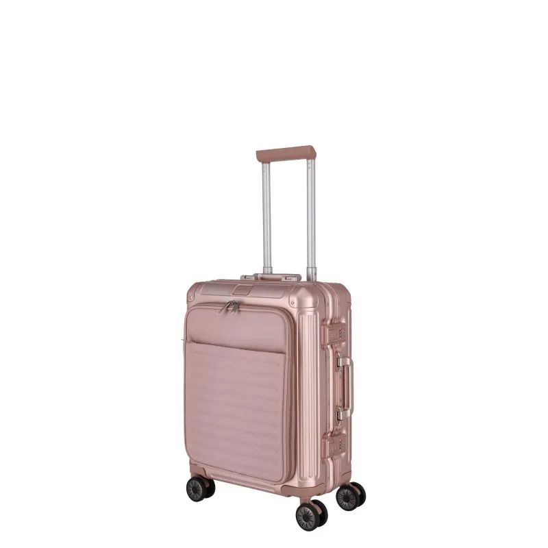 Travelite NEXT Trolley S mit Vortasche 4 Rollen (55 cm) - Rosé