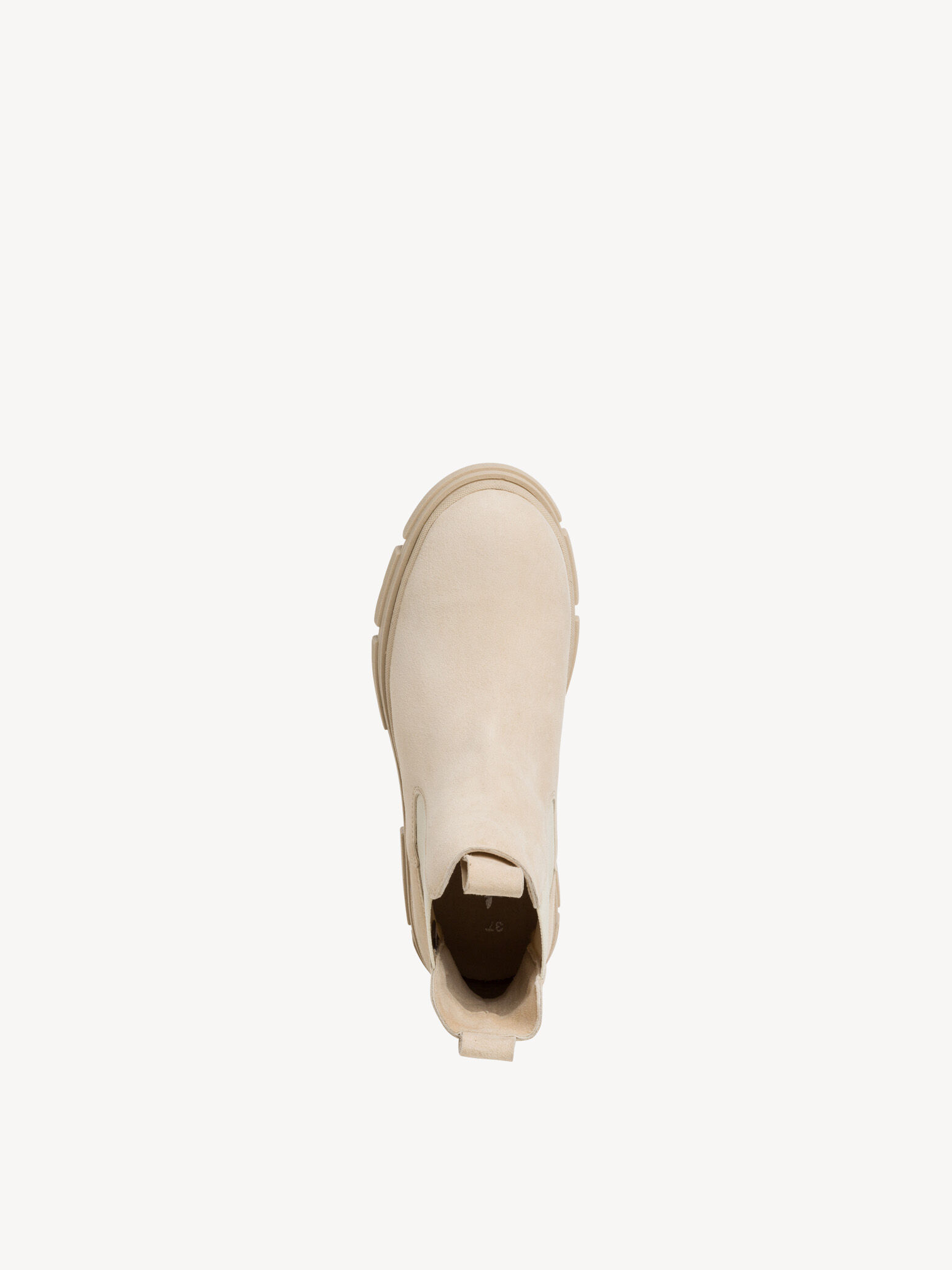 Bottine Chelsea en cuir - beige