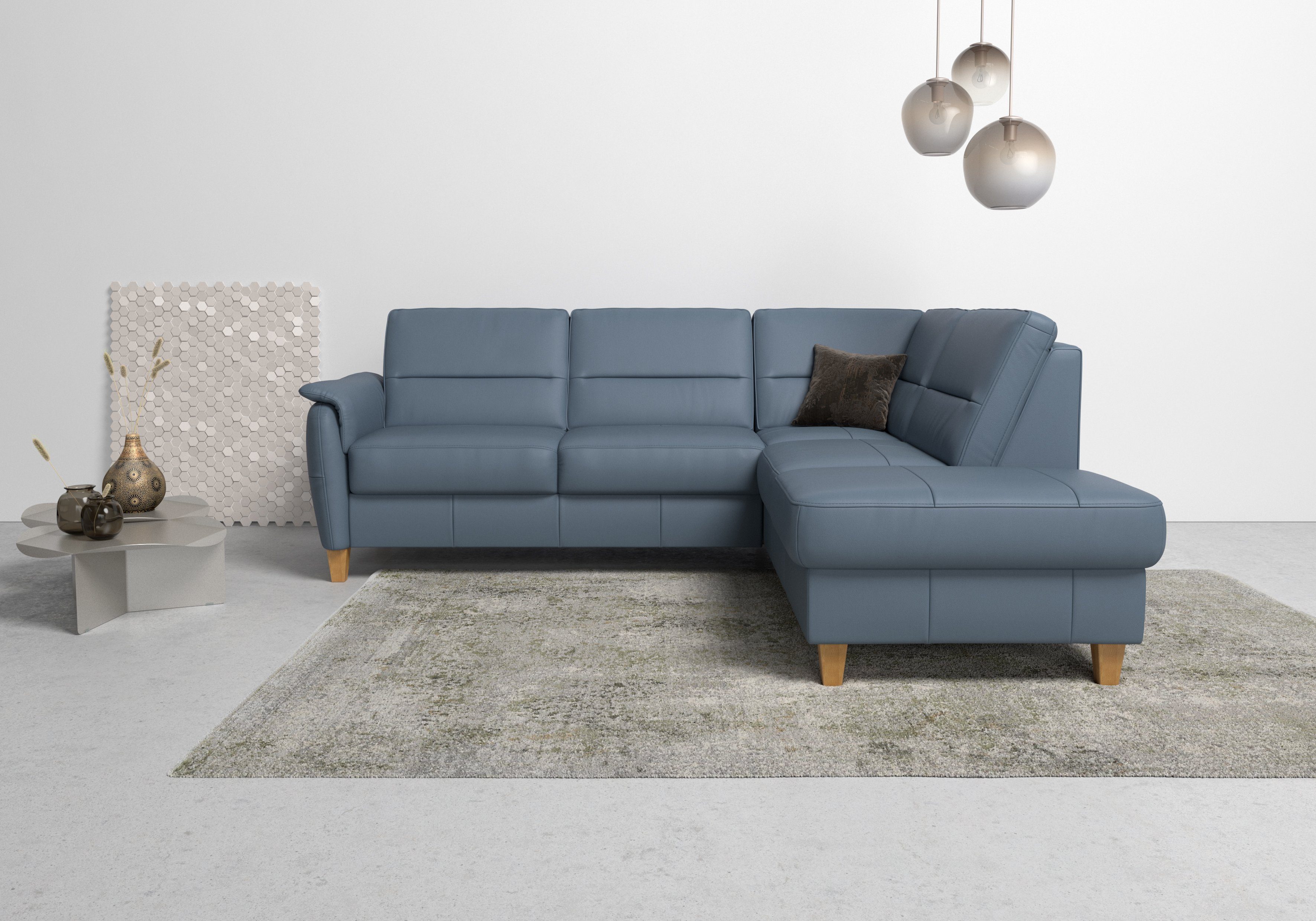 Home affaire Ecksofa Palmera, Federkern, wahlweise mit Bettfunktion und mit/ohne Stauraum