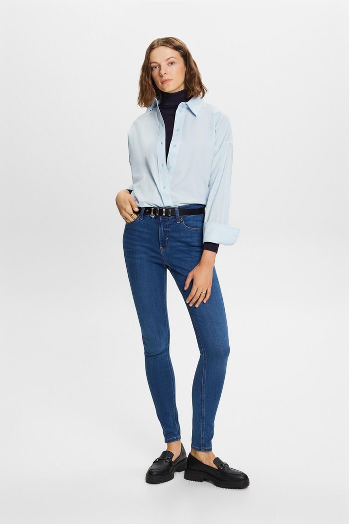 Skinny Jeans mit hohem Bund