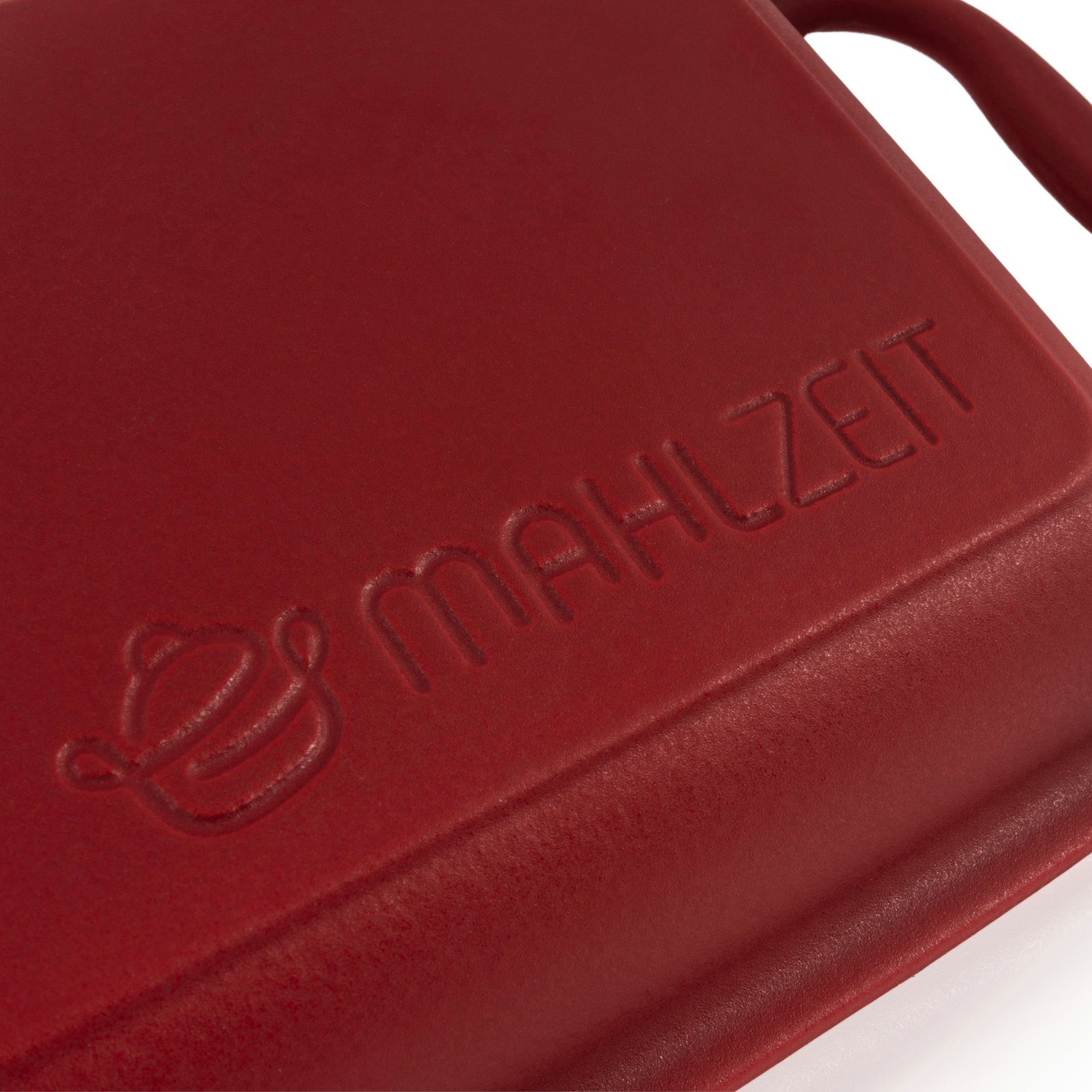Mahlzeit Bräter Gusseisen, mit Deckel emailliert, 4,8 Liter, Dark Cherry, Bräter 2in1, Gusseisen