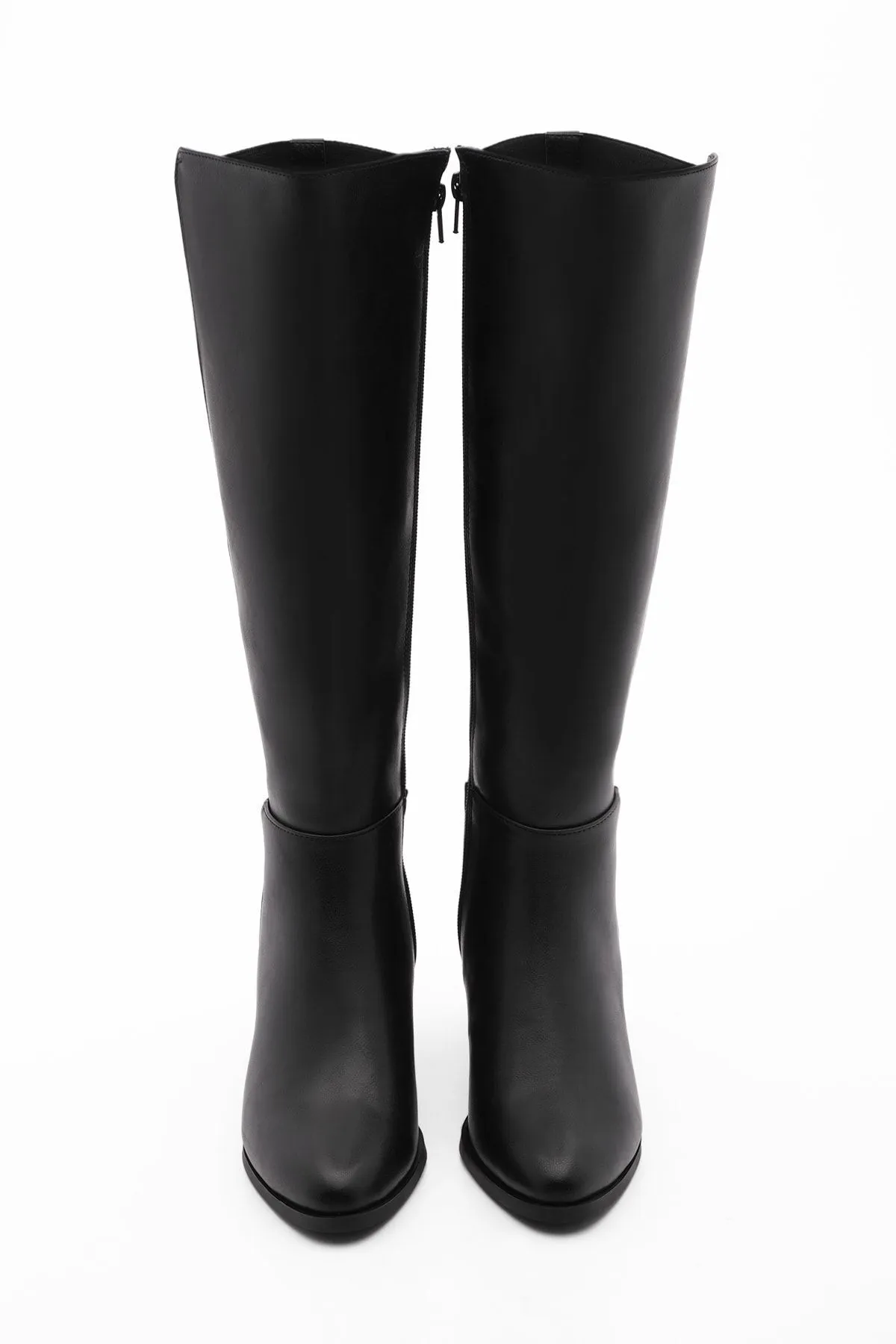 Marjin  Damen-Stiefel mit Absatz unterhalb des Knies, dehnbar, elastisch, für den täglichen Gebrauch, klassische Stiefel von Aret, Schwarz