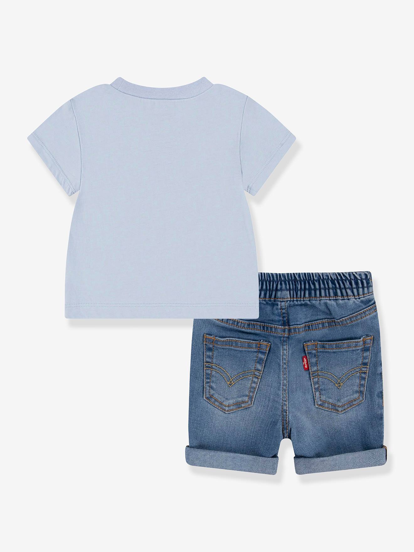 Levis Jungen-Set: T-Shirt & Shorts Levi's - himmelblau