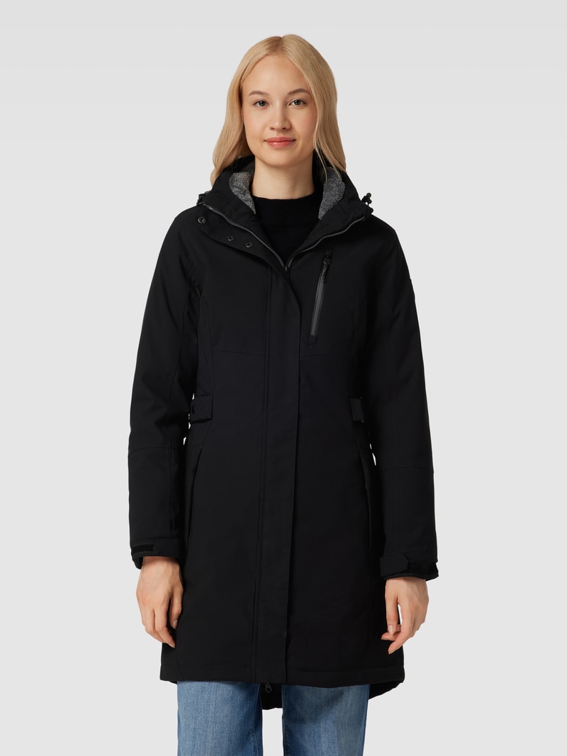 Jacke mit Label-Details Modell 'KOW' in schwarz