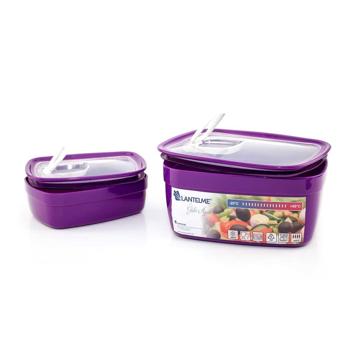 Lantelme Mikrowellenbehälter Mikrowellenschüssel mit Deckel, Kunststoff, (4-tlg), 1,8 ltr, 0,5 ltr