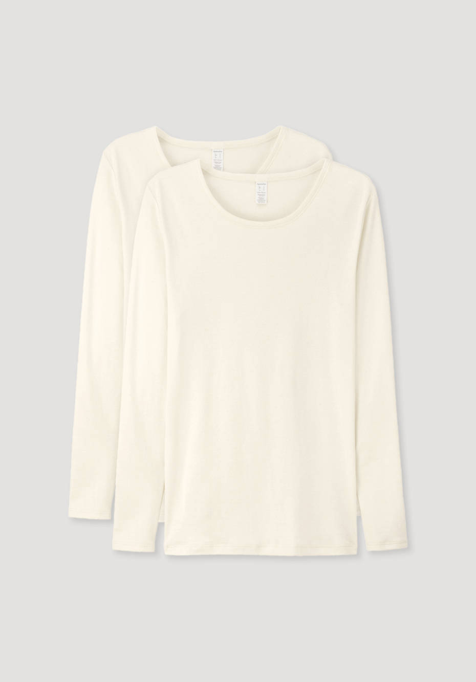 Langarm-Shirt aus reiner Bio-Baumwolle, 2er-Pack