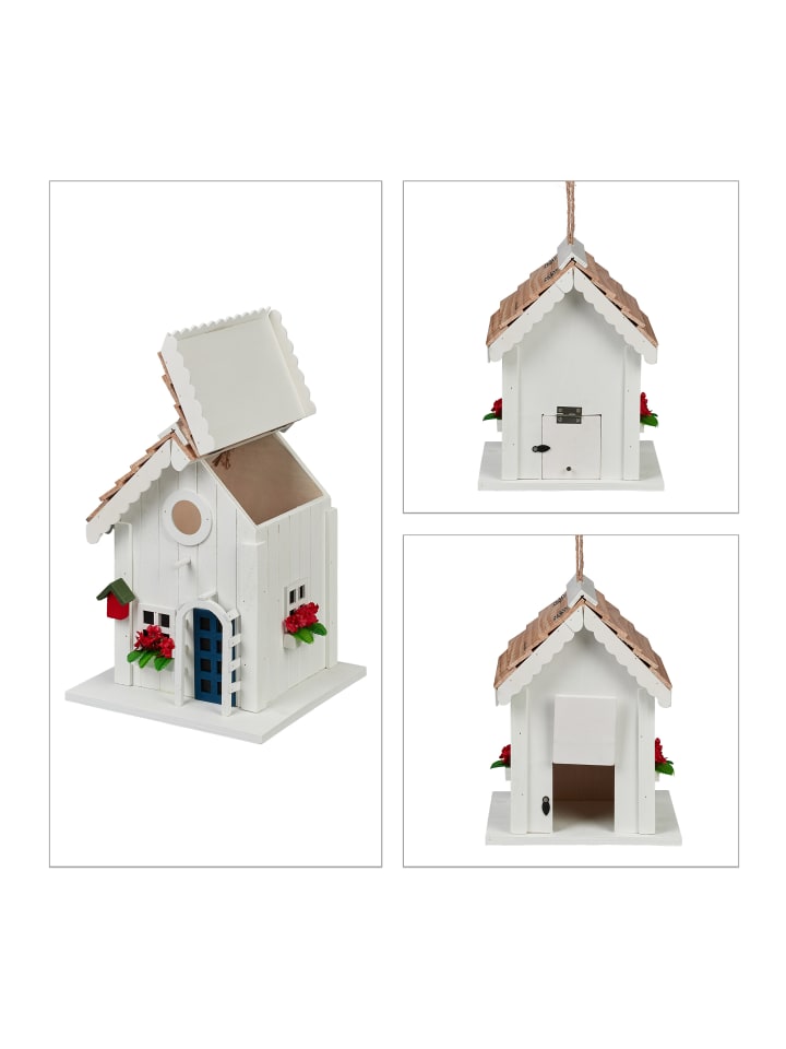relaxdays Deko Vogelhaus in Bunt - (B)18 x (H)23,5 x (T)18 cm günstig kaufen onesize