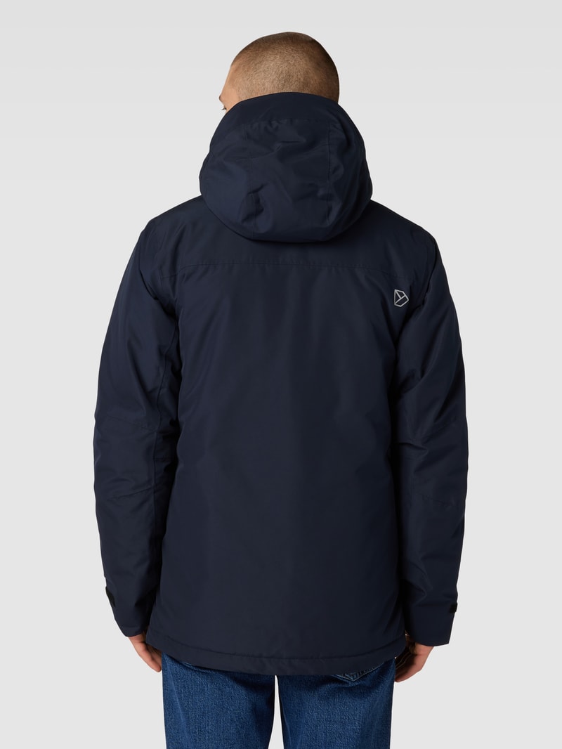 Jacke mit Label-Details Modell 'STEFAN' in marineblau