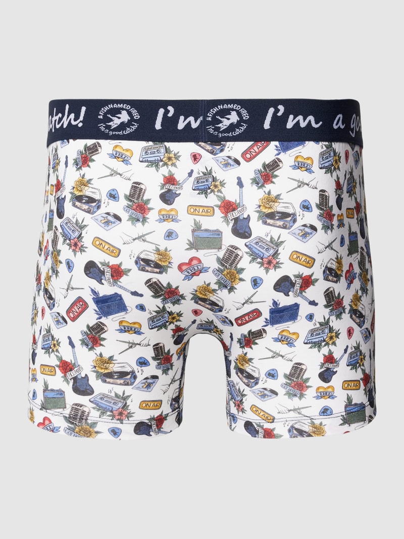 Boxershorts mit elastischem Logo-Bund in weiß
