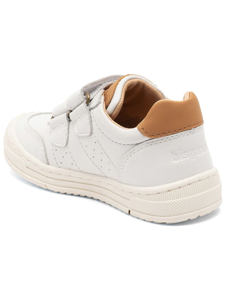 bisgaard Leder-Sneakers in Weiß/ Gelb günstig kaufen