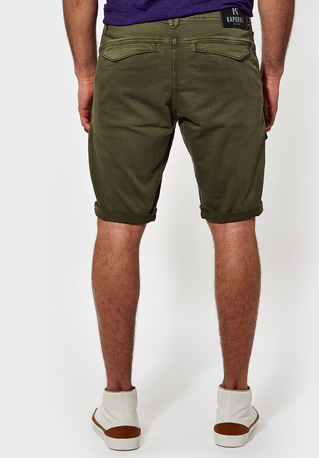 AKERO  Short tapered kaki Homme