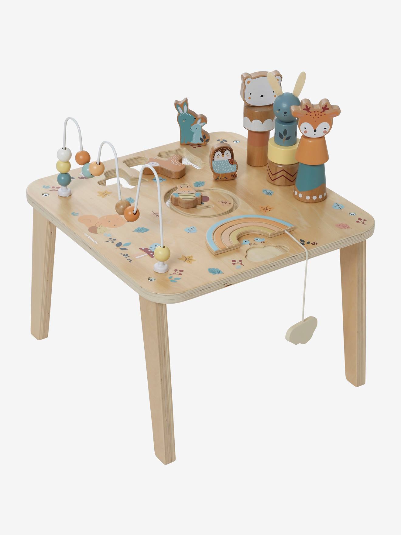 Table d'activités Les amis de la forêt en bois FSC® vert