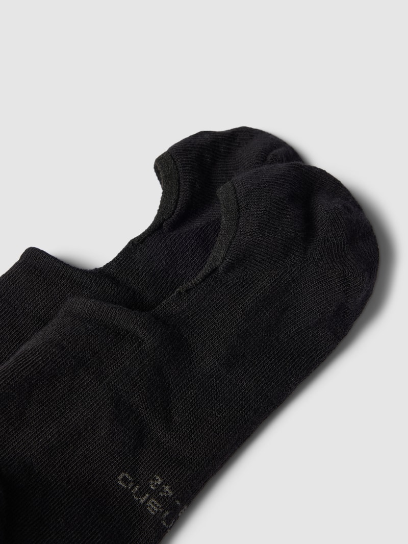Sneakersocken mit Label-Detail Modell 'INVISIBLE' in schwarz