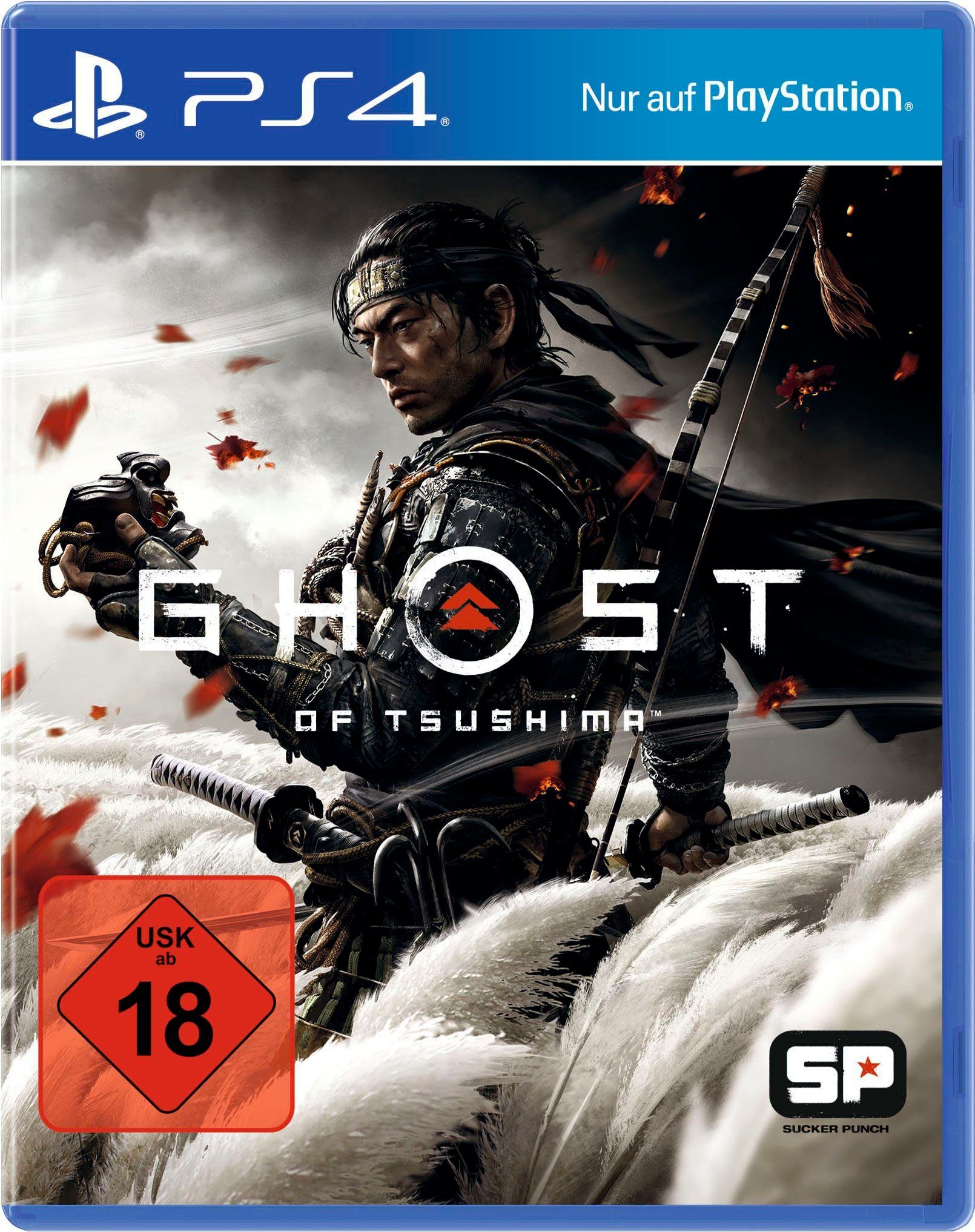 PlayStation 4 Slim, 500GB, inkl. Ghost of Tsushima
