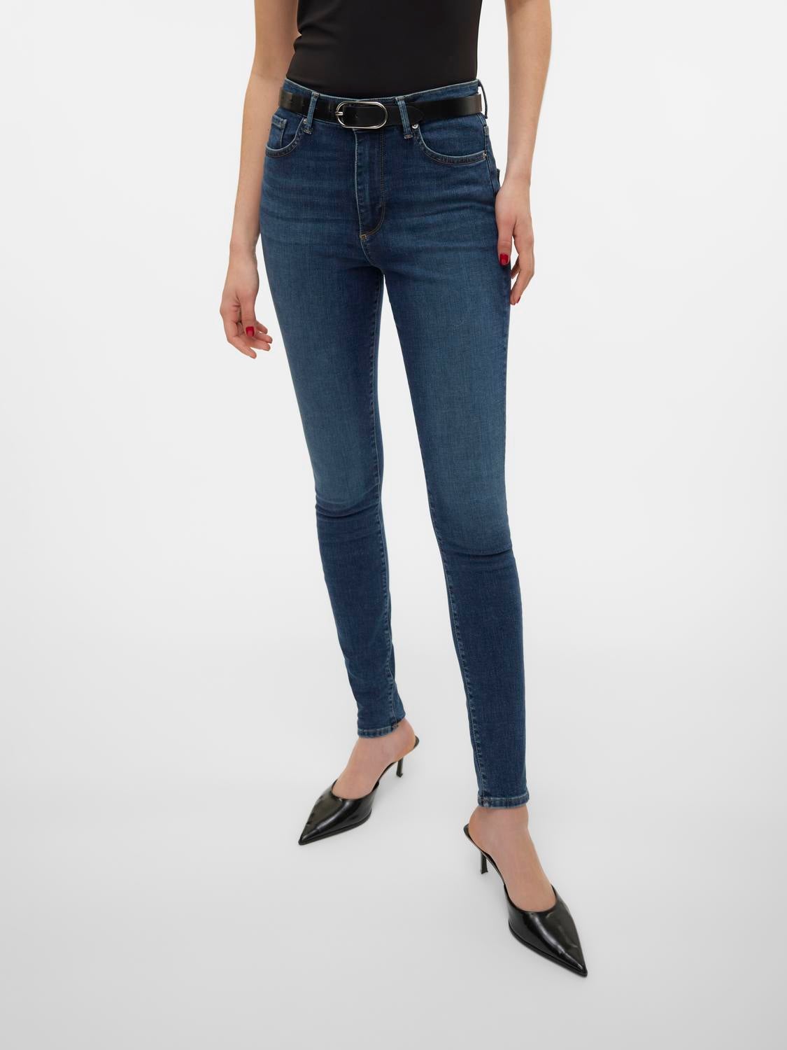 VMSOPHIA Hohe Taille Skinny Fit Jeans