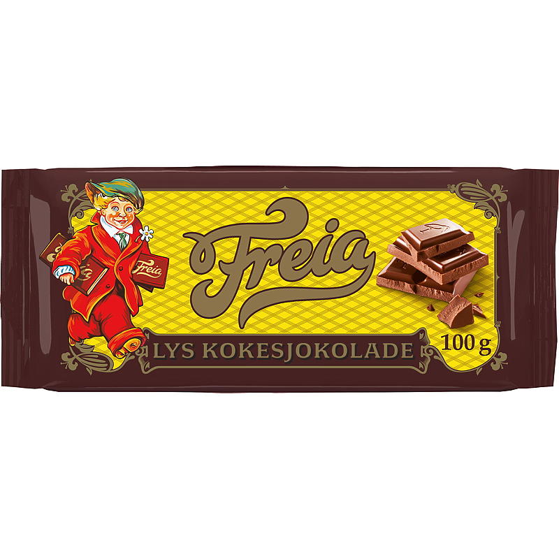 Freia Lys kokesjokolade 100 g, Freia