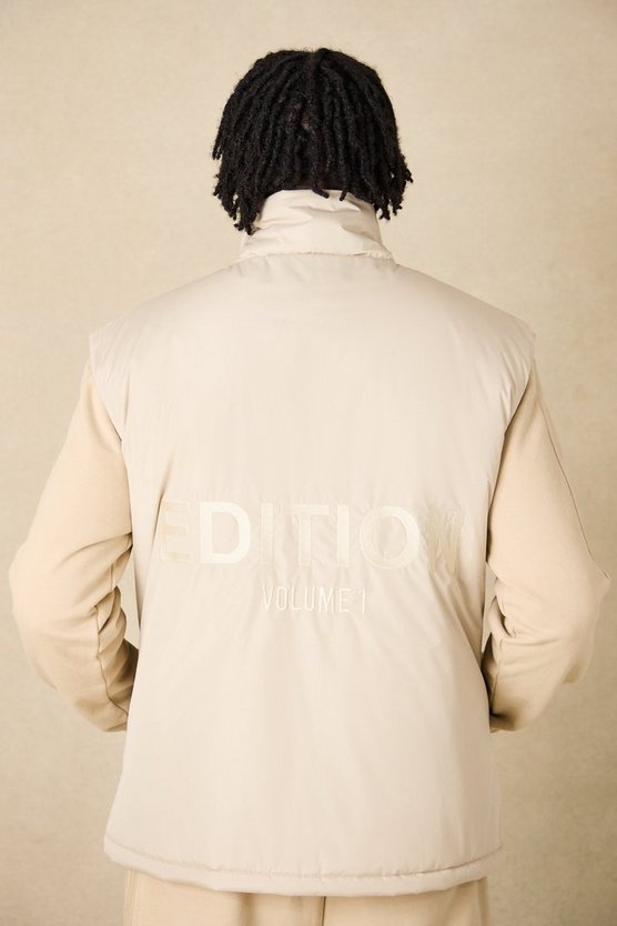 Oversize Weste mit Trichterkragen
