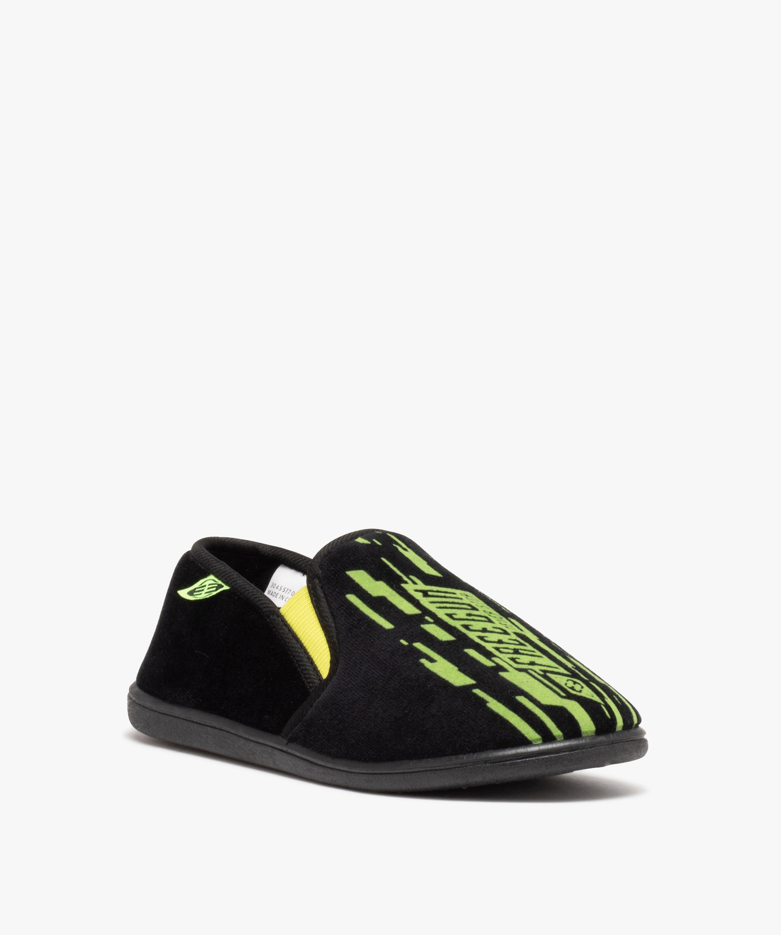 Chaussons en velours imprimé Garçon - Freegun noir | GEMO