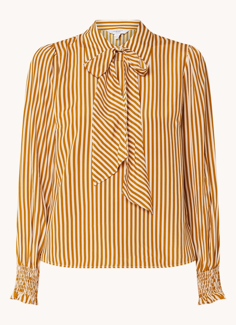 L.K.Bennett  Emilia tuniek in zijdeblend met strikkraag