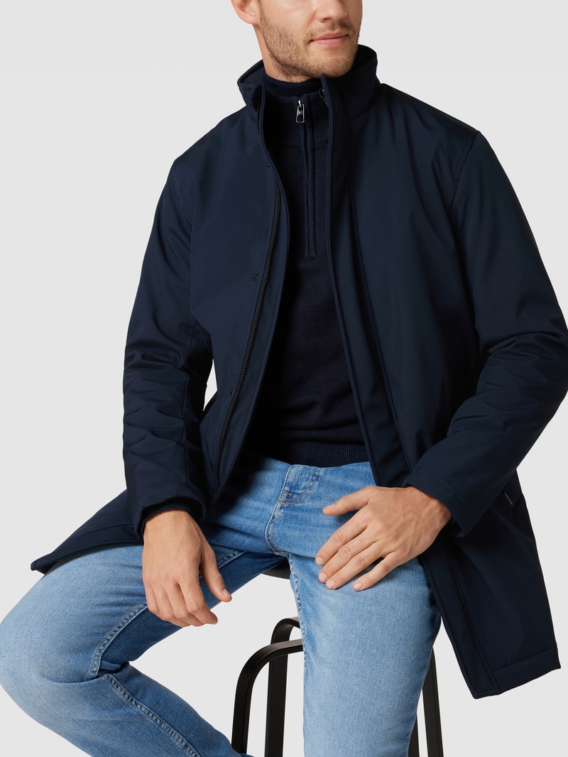 Mantel mit Stehkragen Modell 'Miles' in marineblau