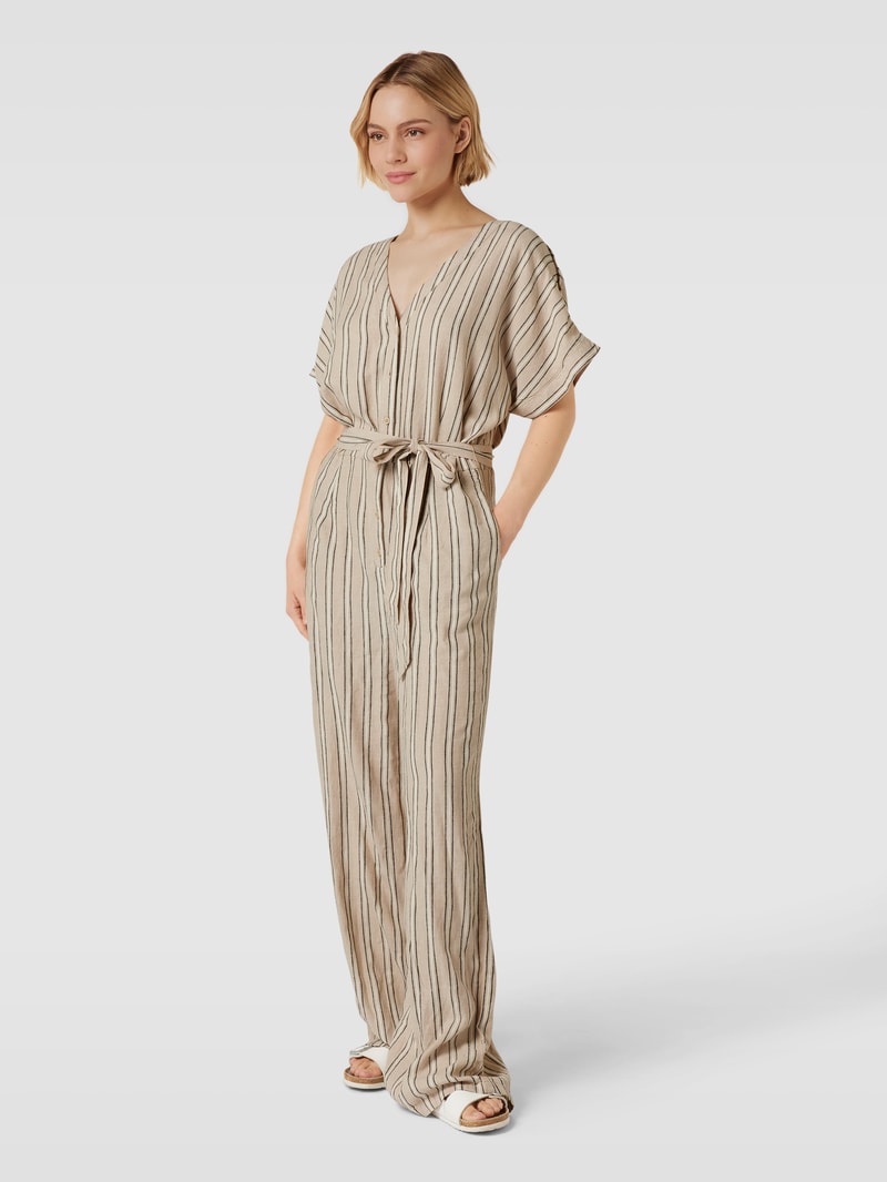 Jumpsuit mit Leinen-Anteil Modell 'Falakka' in taupe