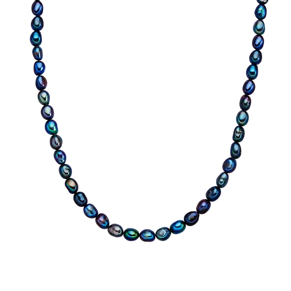 Valero Pearls Collier de perles Perle de culture d'eau douce Perle de culture d'eau douce en Bl collier