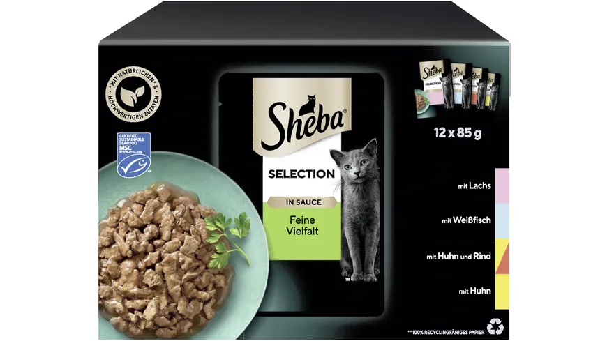SHEBA® Selection in Sauce Feine Vielfalt Portionsbeutel 1020 g