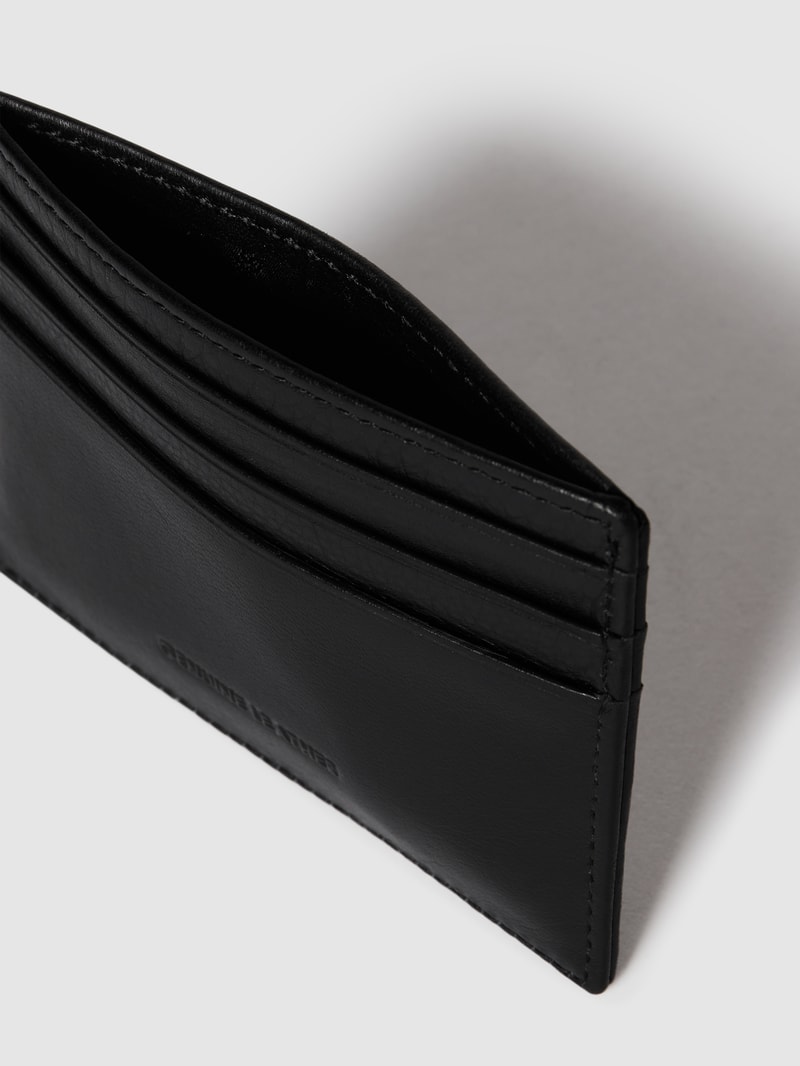 Kartenetui aus Leder in schwarz