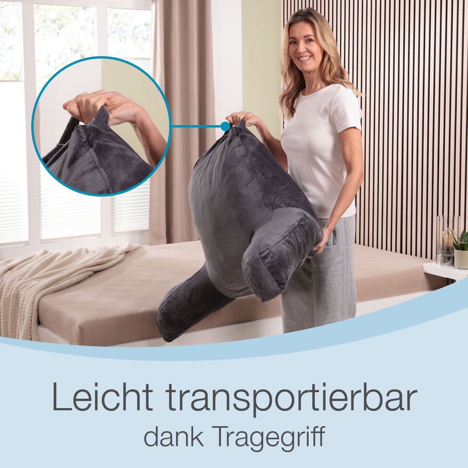 aktivshop Rückenkissen mit Armlehnen, 1-tlg.