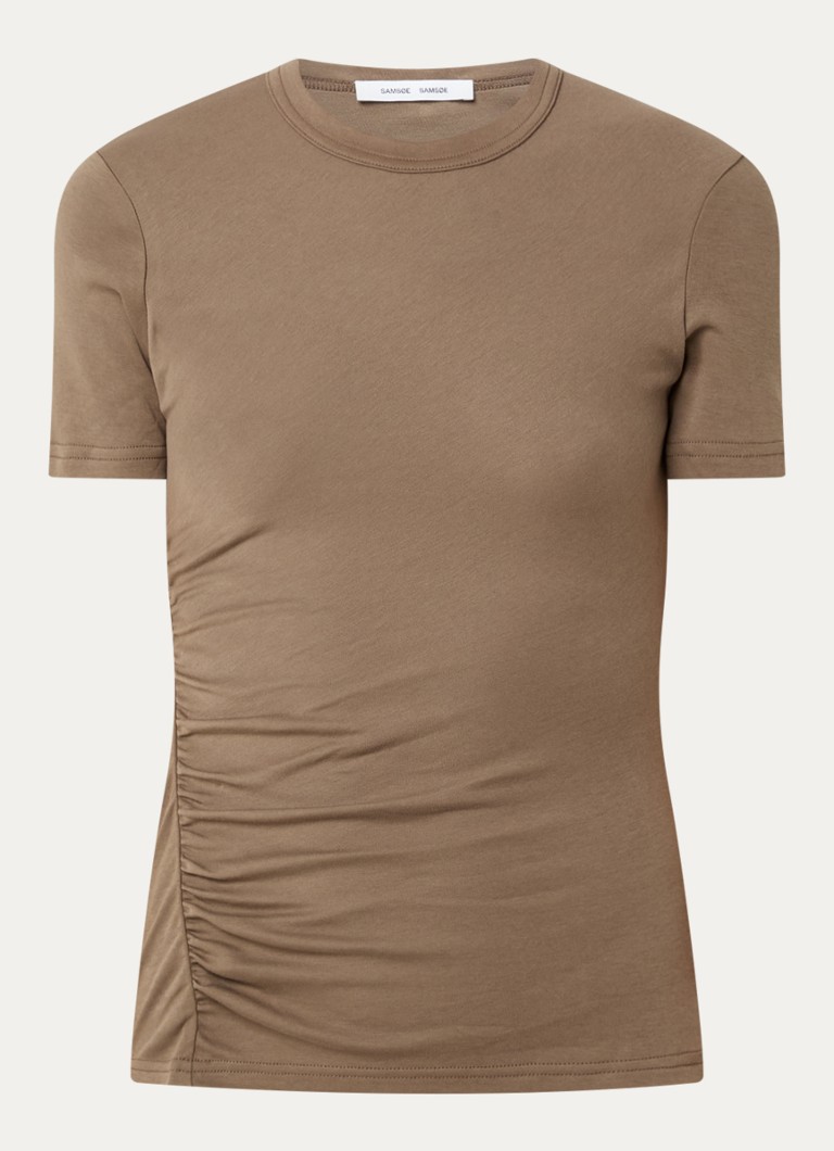 T-shirt SAMSØE SAMSØE Saevelyn con dettaglio a pieghe