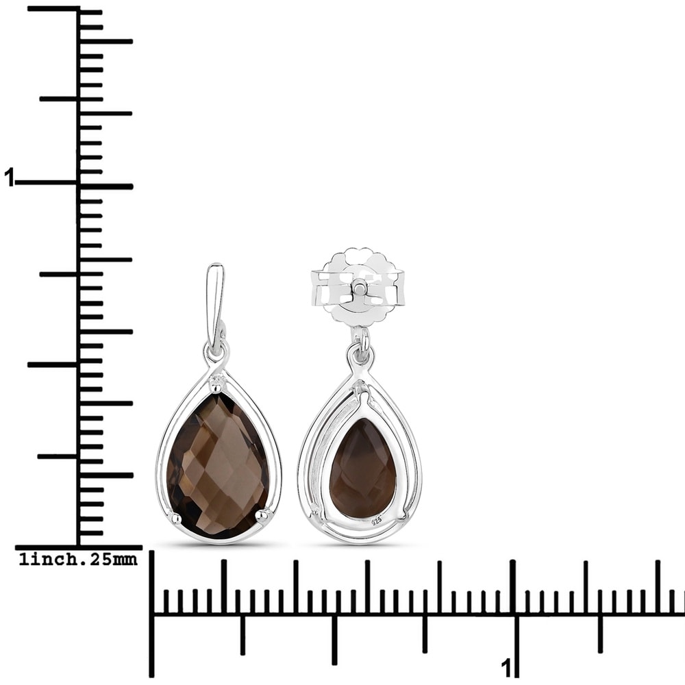 Rafaela Donata Boucles doreilles Argent sterling Quartz fumé en Argent Bijoux