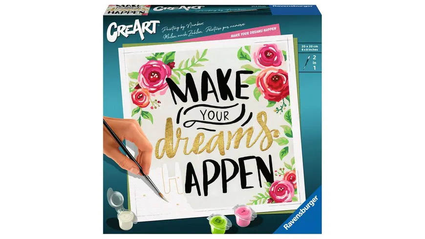 Ravensburger Beschäftigung - CreArt - Malen nach Zahlen 29028 – Make your dreams happen