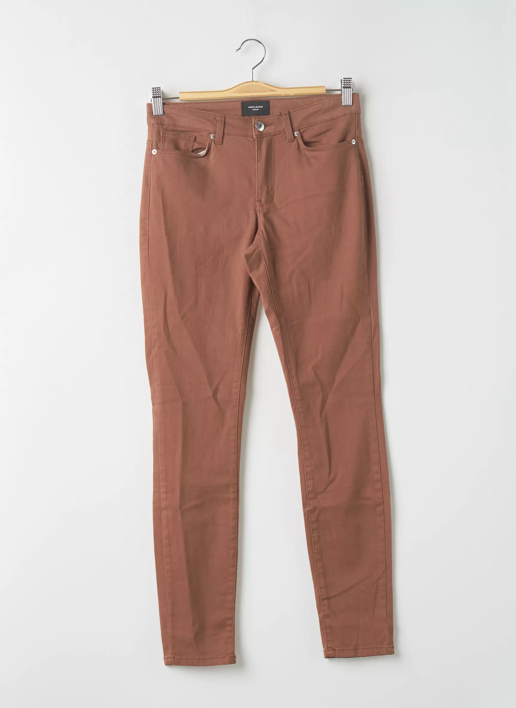 Vero Moda Pantalons Slim Femme couleur marron