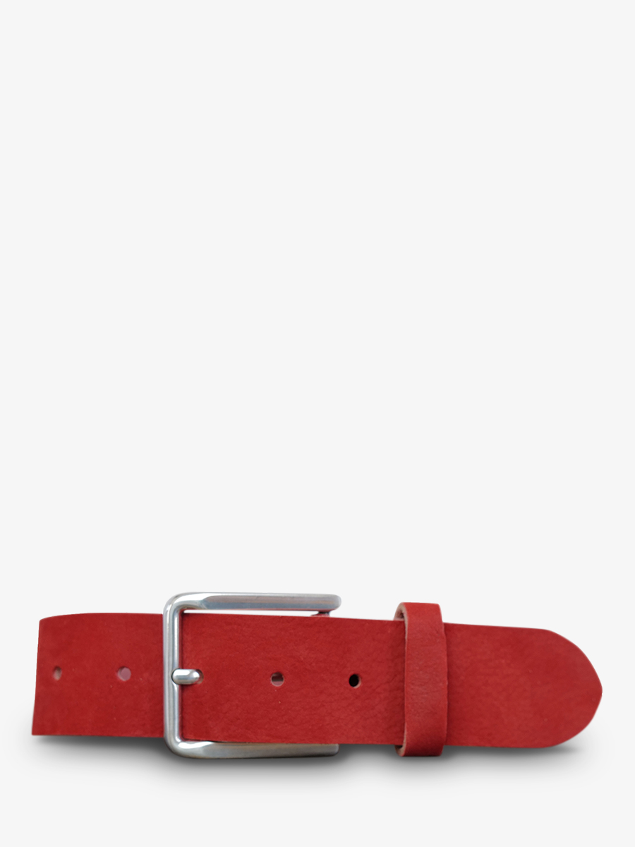 LaCeinture Magnifique Nubuck - 40mm - Rouge Carmin