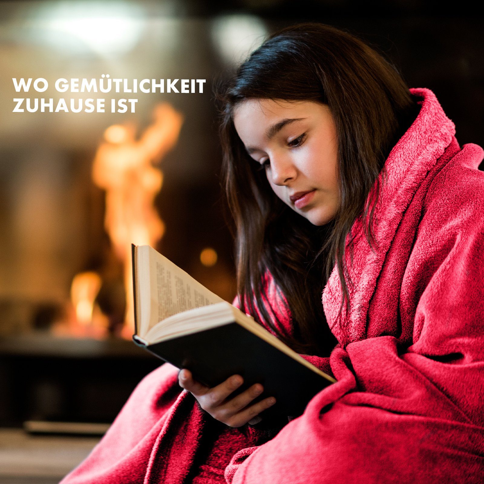 Wohndecke Grace, aus flauschigem Flanell, verschiedene Größen und Farben, Karat