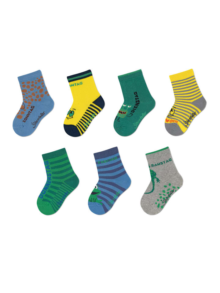 Sterntaler Socken 7er-Box Wochentage in dunkles grün günstig kaufen