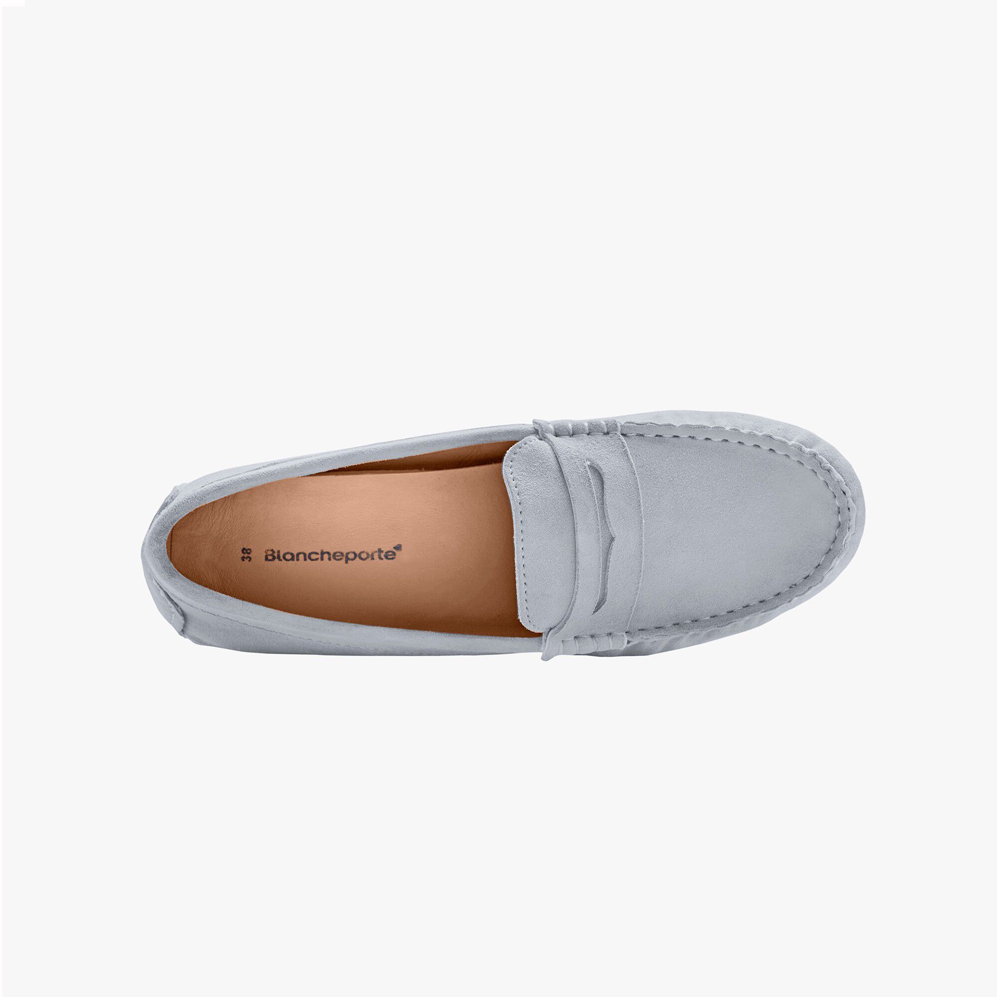 Mocassins en cuir velours