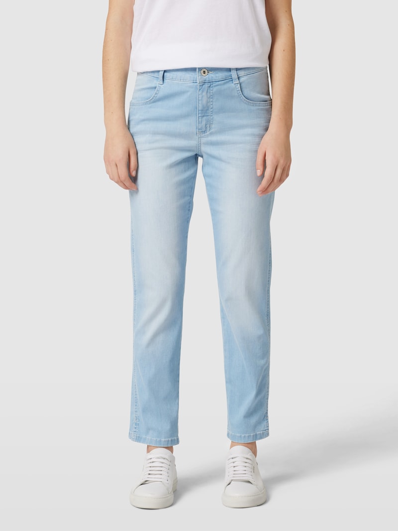 Caprihose mit seitlichen Schlitzen Modell 'Cici' in hellblau