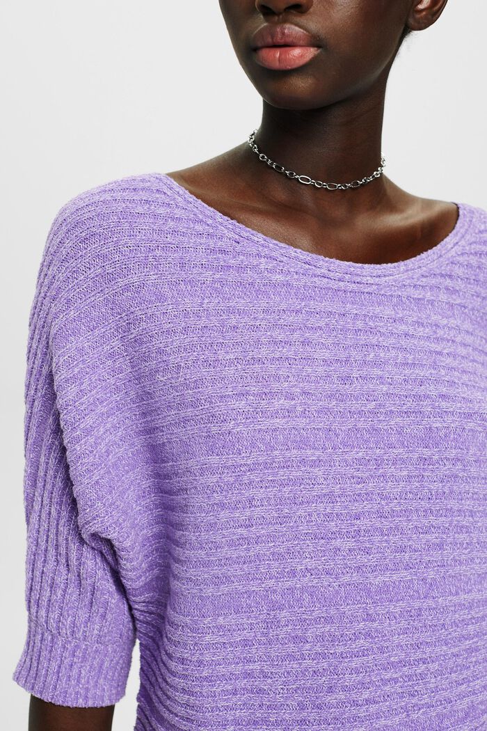 Kurzarm-Pullover aus Strukturstrick